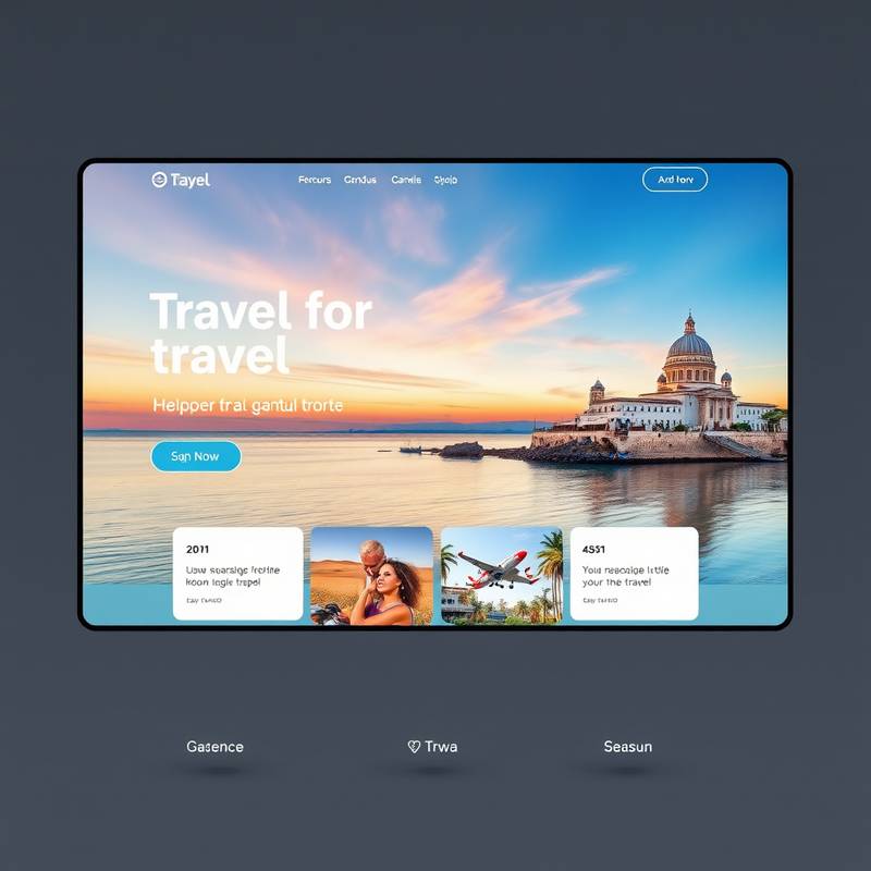 Capture d'écran du site web de l'entreprise Horizon Voyages, un site de voyage moderne et attrayant