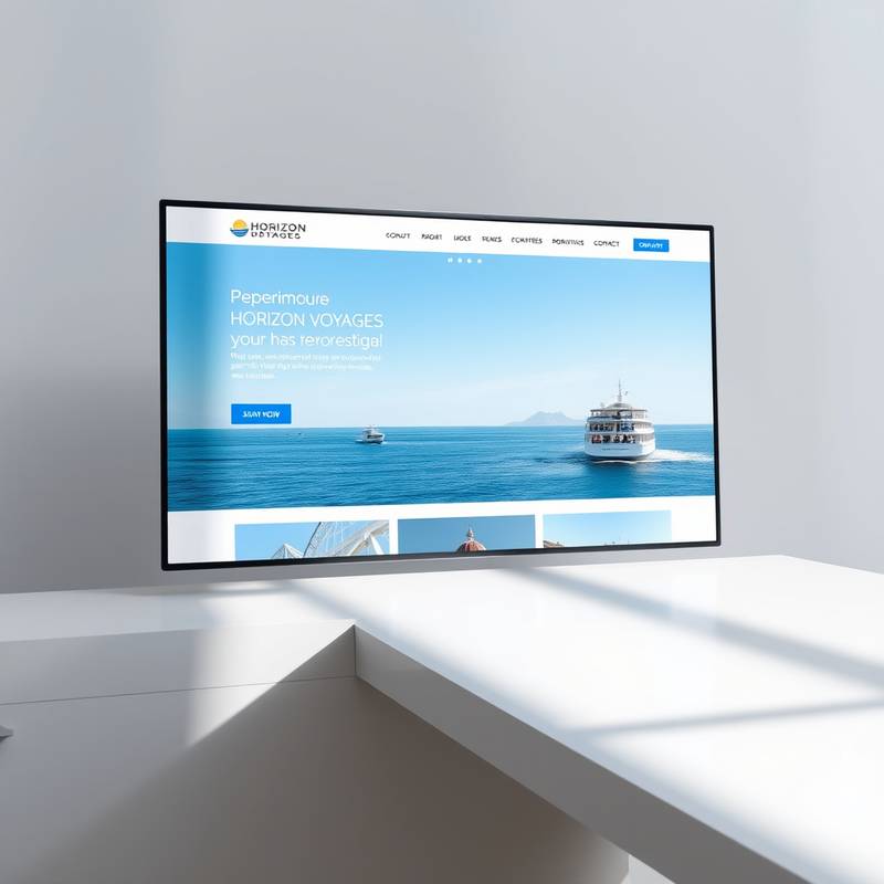 Capture d'écran du site web de l'entreprise Horizon Voyages